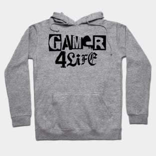 Gamer 4 Life text 18.0 Hoodie